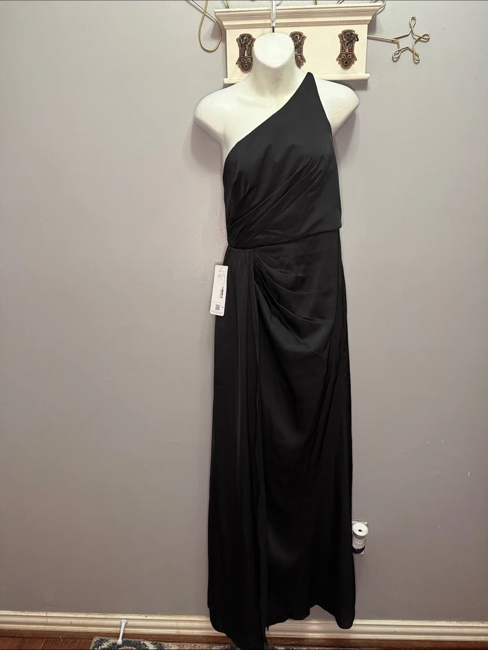 NWT Azazie Mika Stretch Satin Dress Size 4